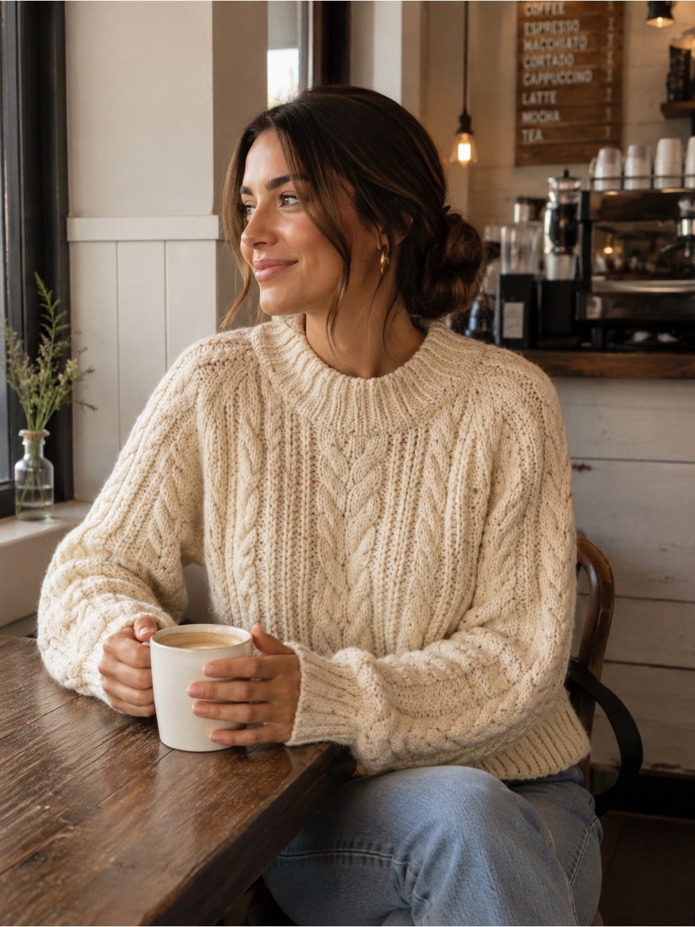 Doen Serena Chunky Cable Knit Sweater